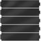 UISEBRT 5m Rasenkante Metall Verzinkt 100x18cm - 5X Beeteinfassung Beetumrandung Mähkante Palisade, Schwarz (Länge 5m - Höhe 18cm)