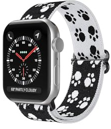 WorryFree Gadgets Dehnbares Solo-Loop-Nylonband mit Metalladapter für Apple Watch 38/40/41 mm, iWatch-Armband für Serie Ultra 9, 8, 7, 6, SE, 5, 4, 3, 2, 1, Herren und Damen