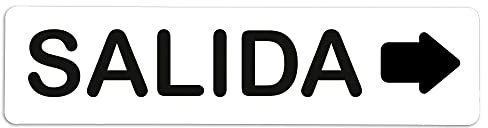 Becral® - Señal de PVC SALIDA FLECHA DERECHA | Placa puerta PVC | Señal informativa | Cartel Puerta 200X50mm