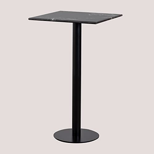 SKLUM Quadratischer Stehtisch aus Marmor (60x60 cm) Rocher SCHWARZ