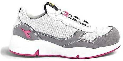 Utility Diadora, Scarpe Antinfortunistiche Unisex, Athena Text Low S1PL FO SR ESD, Colore Gray Violet/Raspberry, Taglia 37