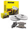 TEXTAR Bremsen Set Bremsscheiben Scheibenbremsen Ø257 belüftet beschichtet vorne + Bremsbeläge Bremsklötze für Corsa D Adam Cetos