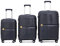 Asge Hartschalen-Koffer & Trolleys Handgepäck Koffer 4 Rollen Reisekoffer Set TSA Zahlenschloss Teleskopgriff, Großer Rollkoffer (Dunkelblau, Set)