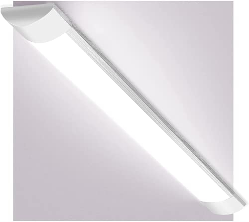 Feuchtraumleuchte LED, 30CM Deckenleuchte Leuchtstofflampe, 4500K Neutralweiß 1000LM Badezimmer Lampe, 10W Lichtleiste für Garage Lager Werkstatt Bad Feuchtraum Büro Keller Shop, 90cm Röhre
