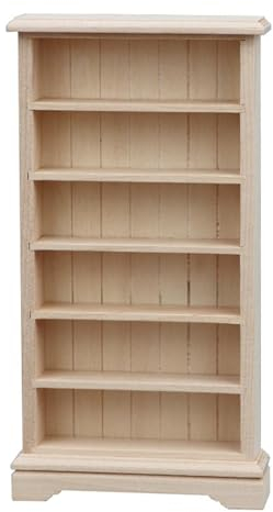 Baoblaze Puppenhaus Möbel Holzschrank 1:12, Miniatur Schrank Holz, Puppenhaus-Bücherregal, Mini-Möbel-Bücherregal, Dollhouse Cabinet, Miniature Cupboard Bookshelf für Puppenhaus Dekoration