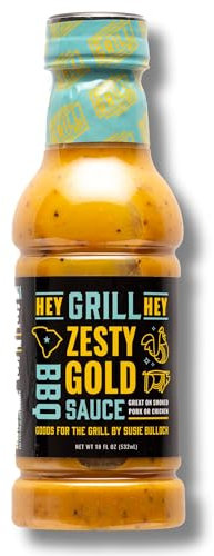 Hey Grill Hey | Mustard BBQ Sauce | Carolina BBQ Sauce | Pork, Chicken | Grilling Essentials | Zesty Gold