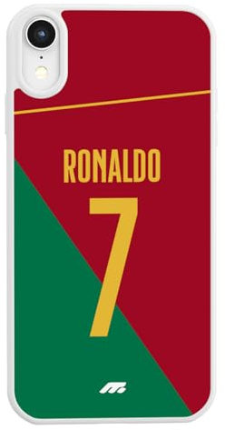 MYCASEFC Cover calcio Cristiano Ronaldo Portogallo Samsung Galaxy S7 Edge. Custodia da calcio per smartphone per appassionati di calcio, idea regalo, design di alta qualità.
