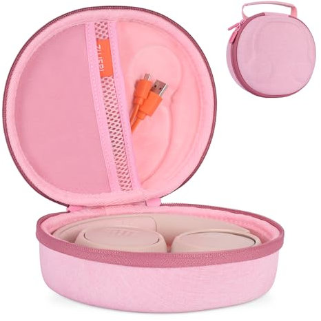 ZUJFPL Custodia rigida in EVA per cuffie JBL Tune 510BT / 520BT / 500BT / 660NC / 670NC / 570BT / 525BT / 600BTNC, JBL Live 460NC / 670NC / 400BT / JBL T450BT e Soundcore H30i, Samsung AKG - Rosa