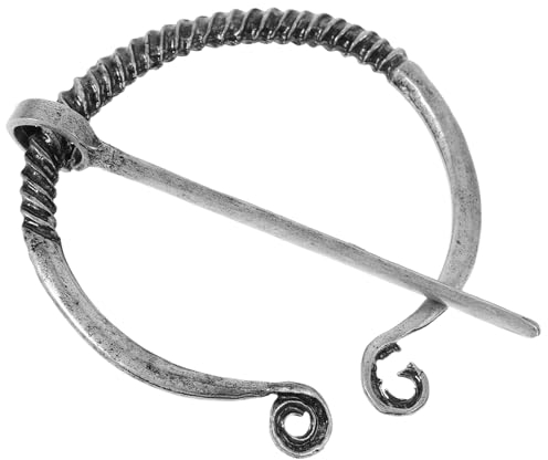 WRITWAA Viking Brosche Silber, Mittelalter Schmuck, Vielseitige Broschen FüR Kleidung, Umhang, Handtaschen, Dekoratives Accessoire