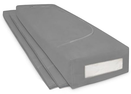 COVER ITUnterbett Aufbewahrungsbox - Kleiderschrank Organizer für Bettdecken Grau 105x50x16cm - 3 Stück Klamotten Aufbewahrung Aufbewahrungstasche Kleidung Kleideraufbewahrung