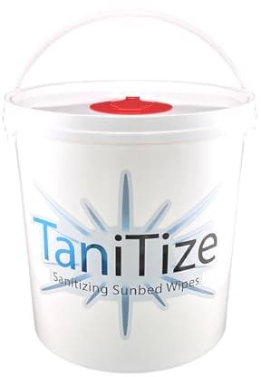 TaniTize Sunbed Cleaner Wipes, Antibacterial, Sunbed & Salon Cleaning Wipes, Kills: 99.99% of Germs & Harmful Bacteria, Made in the U.K, 500 Wipe Per Bucket (Pack of 1 Bucket)