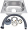 JISADER Fregadero de cocina de un solo cuenco, drenaje rápido, accesorios de cocina de acero inoxidable, lavabo de cocina para inodoro y comedor