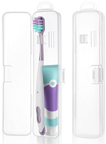 cobee Zahnbürsten Etui, 2 Stück Tragbare Reise Zahnbürste Zahnbürstenbox Zahnpasta Storage Container Zahnbürstenkopf Schutzhülle Zahnbürste Container Geeignet Für Reisen Familie