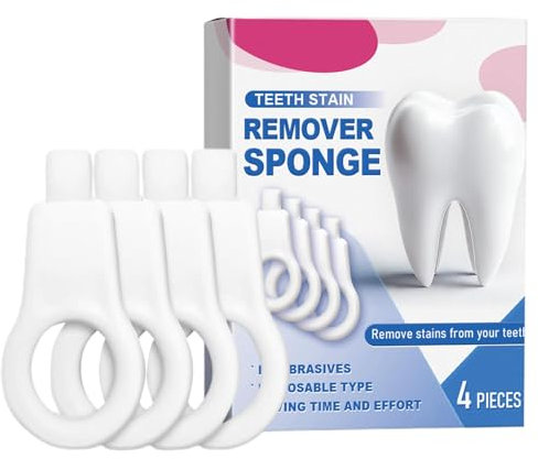 Zahnfleckenentferner – 4 Stück Zahnfleckenentferner, Fleckenentferner, Radiergummi | Zahnreinigung Plaqueentfernung | Weiche Zahnreinigungsschwämme, Werkzeug Zum Entfernen Von Zahnflecken Für
