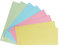 Idena 11182 - Trennstreifen, 40 Stück gelocht, Register aus 180 g/m² FSC-Mix Papier in 4 Farben, für Schule und Büro