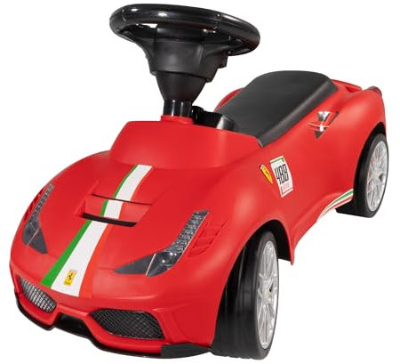 Lemodo Rutschauto Ferrari rot – Babyrutscher Kinderfahrzeug, Rutscher ab 18 Monate, stabiles Rutschfahrzeug mit Kippschutz, Rutscherauto, Spielzeugauto für Kleinkinder, Lizenziertes Kinderspielzeug