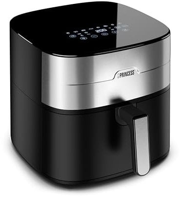 Princess Dual Heat Airfryer – 8 L XXL – Doppio elemento riscaldante – Friggitrice ad aria 15 in 1 – Senza BPA e PFAS – Avviso di scuotimento – Risparmio energetico del 60 % – 2000 W – 182280