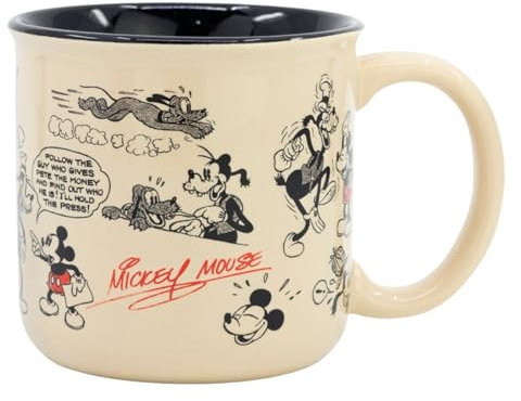 ms móvil shop Tazza in ceramica per colazione MICKEY MOUSE 400 ml adatta per lavastoviglie e microonde per caffè, tè, | Prodotto ufficiale