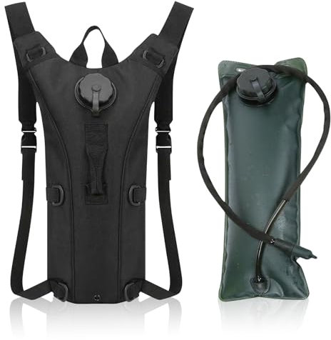 WANDGU Mochila de hidratación con bolsa de hidratación de 3 litros, mochila de hidratación, mochila de hidratación ultraligera, mochila impermeable, mochila ajustable para correr, senderismo, ciclismo