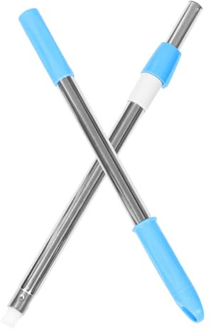 MOLUCKFU Rotating Mop Rod Broom Handle Extender Threaded Mop Handle Wall Cleaning Mop Telescoping Awning Mop Broom Pole Extender Floor Mops for Cleaning Replacement Broom Stick Ceiling Mop