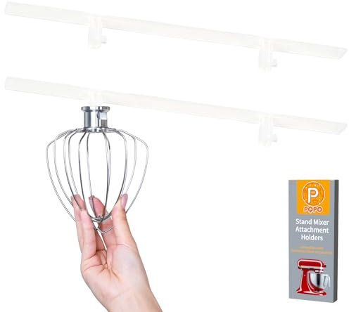 4 Pack Stand Mixer Attachment Holders Compatible with Kitchen Aid Mixer Accessories (Transparently)