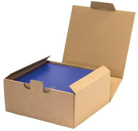 PRS Versandbox für 2 Ordner, Natur, 20 Stück | Versandkarton, Ordnerversandkarton, Postbox,