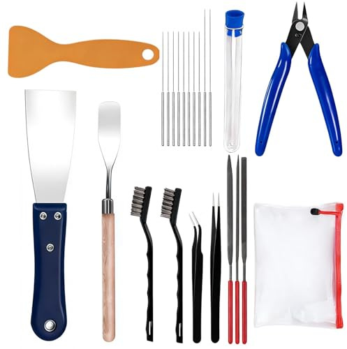 23PCS 3D Printer Tool Kit, Durable Nozzle Cleaning Tools for Comprehensive 3D Printer Maintenance