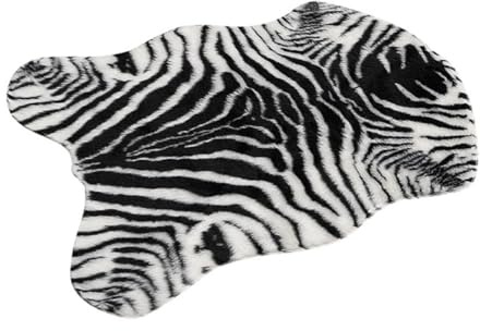 Healifty Kinderteppich Zebra aus Acrylfasern rutschfeste Bodenmatte mit Fish Shaped Design Leicht und Komfortabel für Badezimmer und Toiletten