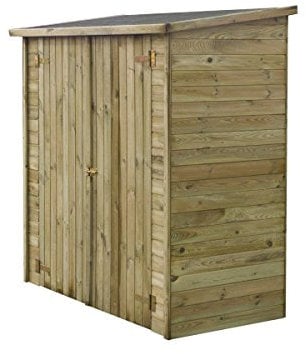 ABRI Jardin Bois ADOSSABLE LIPKI - 1.79 X 0.90 X 1.78/1.87 m
