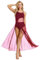 TiaoBug Damen Sommer Kleid langes Ballettkleid Ballettanzug Spaghetti-Träger Ballett Trikot Body Gymnastikanzug Turnanzug Leotard mit Asymmetrisch Rock Rot asymmetrisch 146(Brust 73cm)