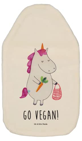 Mr. & Mrs. Panda Wärmflasche Einhorn Vegan - Geschenk, Vegetariar, Einhörner, Wärmekissen, Unicorn, Wärmflasche mit Bezug, Rohkost, Körnerkissen,