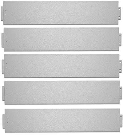 UISEBRT 5X Rasenkante Verzinkt 100x15cm Metall Beetumrandung Mähkante Palisade 5m (Länge 5m - Höhe 15cm)