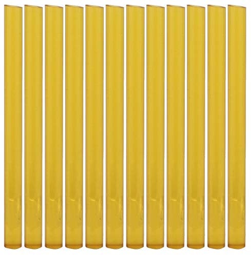 12Pcs Professional Hair Extensions Sticks, Hair Styling Tool Gun Bond Glue Wig Hair Extension Hot Melt Glue Adhesive Sticks, Hair Adhesive Stick (yellow)