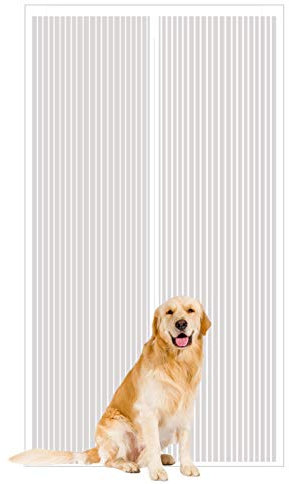 GOUTUI Magnetica per Zanzariera 160x210cm Anti Zanzare Insetti Zanzariere Magnetiche Tenda Totalmente Magnetica, per Scorrevole Legno, Ferro, in Alluminio Porte, Bianco A