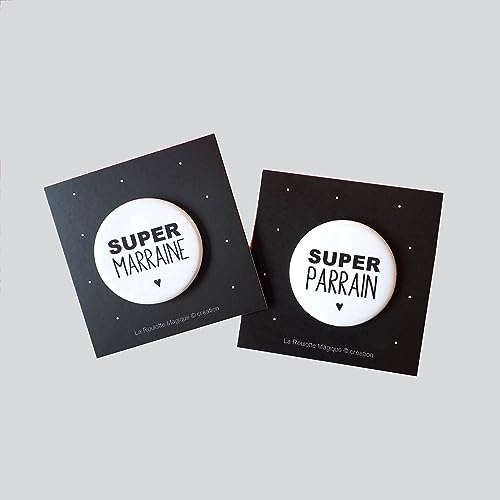 CADEAU MARRAINE PARRAIN BADGE BAPTEME