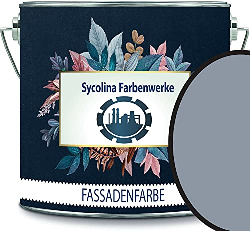 Fassadenfarbe mit Lotuseffekt hochwertige Silikonharzfarbe Sockelfarbe RAL 7001 Silbergrau // Sycolina Farbenwerke