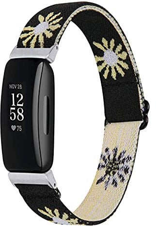 Ginamart Sportarmband kompatibel mit Fitbit Inspire/Inspire HR/Ace 2, für Damen und Herren, gewebtes Nylon, atmungsaktives Gewebe, Ersatz-Armband für Fitbit Inspire HR, klein und groß, Large/Small
