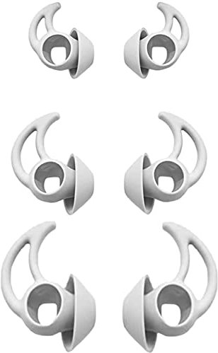 Adhiper Ear Plugs Replacement Silicone Earbuds 6 Pieces Ear Plugs is Compatible for Bose Sports Earbuds True Wireless In-Ear Headphones (white)