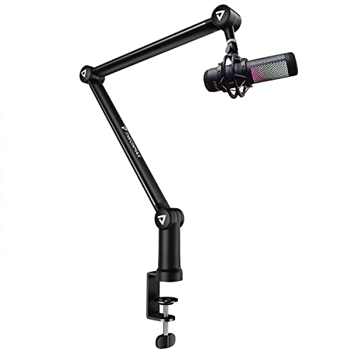 Mikrofonständer Boom Arm, THRONMAX S3 einstellbar 360 ° drehbar Mikrofonarm Schreibtisch, Tisch Stand Foldable Scissor Arm und integriertes Kabel für die Aufnahme, Gaming, aus strapazierfähigem Stahl