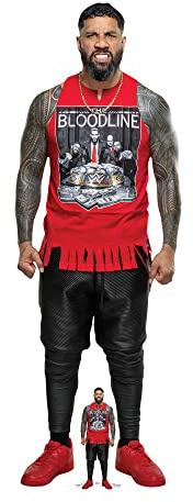 Star Cutouts SC4168 WWE Jey Uso Main Event Lifesize Cardboard Cutout – Wrestling Fan Display, Party Decoration & Collector Gift