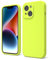 oakxco für iPhone 14 Hülle Silikon Case, Dünn Schutz Gummi Original Handyhülle, Weich Slim Matt TPU Kameraschutz Stoßfest Kratzfest Leicht Schutzhülle, für Frauen Damen Mädchen, Leuchtend Neon Gelb