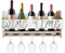 Pekiedo Porta Vino da Parete Portabottiglie in Legno Naturale, Cantinetta Design Moderno, Decorazione da Parete Cucina Wine Rack Mensola (Legno chiaro)