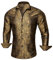 Barry.Wang Herren Paisley Bequemer Schnitt für große und große Männer Hemd Seide Business Hochzeit Freizeithemd für Männer Gold S-3XL