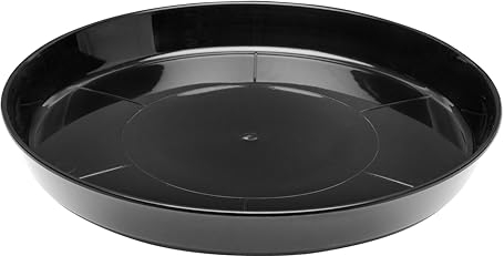 Garronda Soucoupes pour Pots Horticulture Ronds GD-0026 (Noir, ⌀ 24cm H 3cm)