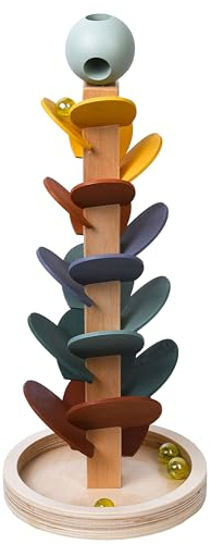 Klangbaum Midi aus Holz Klang Murmelbahn 39 cm mit Startkugel
