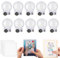 OTCRAFT Lot de 20 lumières circulaires créatives et faciles avec 10 dômes Shaker pour cartes de Noël et décoration de scrapbooking ; unités lumineuses autocollantes avec LED blanches chaudes