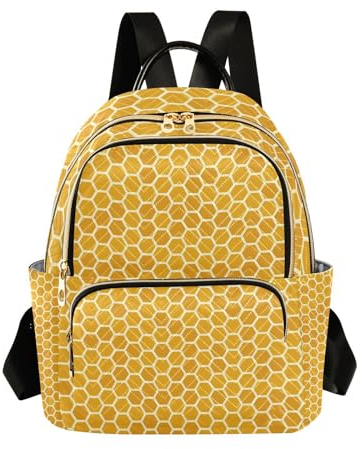 Mnsruu Mini-Rucksäcke für Damen und Mädchen, Bienen, Golden Hive, A003025, 38