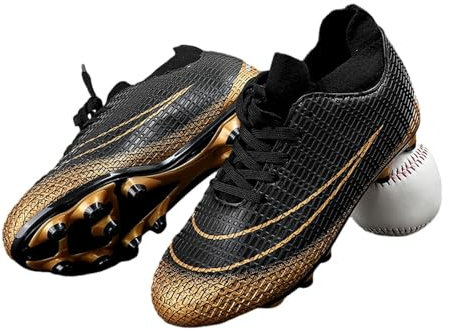 Hixingo Kinder Fußballschuhe Unisex Fussballschuhe, U Drucken Fußball Schuhe Jungen Mädchen FG/AG Fussballschuhe Kinder Trainingsschuhe für Draußen Fussball Plätze, 37-42 EU