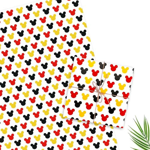 AHOSES Geschenkpapier für Kinder, Mädchen, Jungen, 50,8 x 71,1 cm, 10 Blatt, gefaltetes Geschenkpapier, Kunstpapier, Großpackung für Geburtstage, Partys, Babypartys, Urlaub, Dekoration