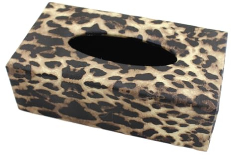 Leopard Muster Taschentücher Boxtaschentuchbox Seidenpapierbox Taschentuch Aufbewahrungsbox Handtücher Aufnahmebox 24 * 12.5 * 8.5cm